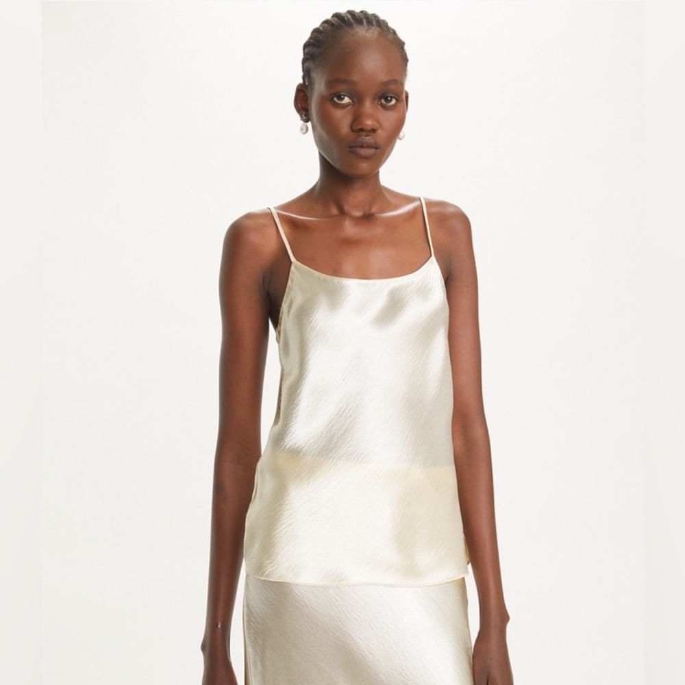 NWT Tory Burch Satin Camisole French Cream Size 2